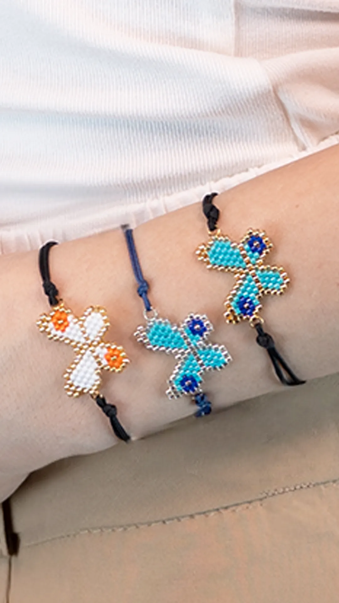 Kelebek Motifli Miyuki Bileklik